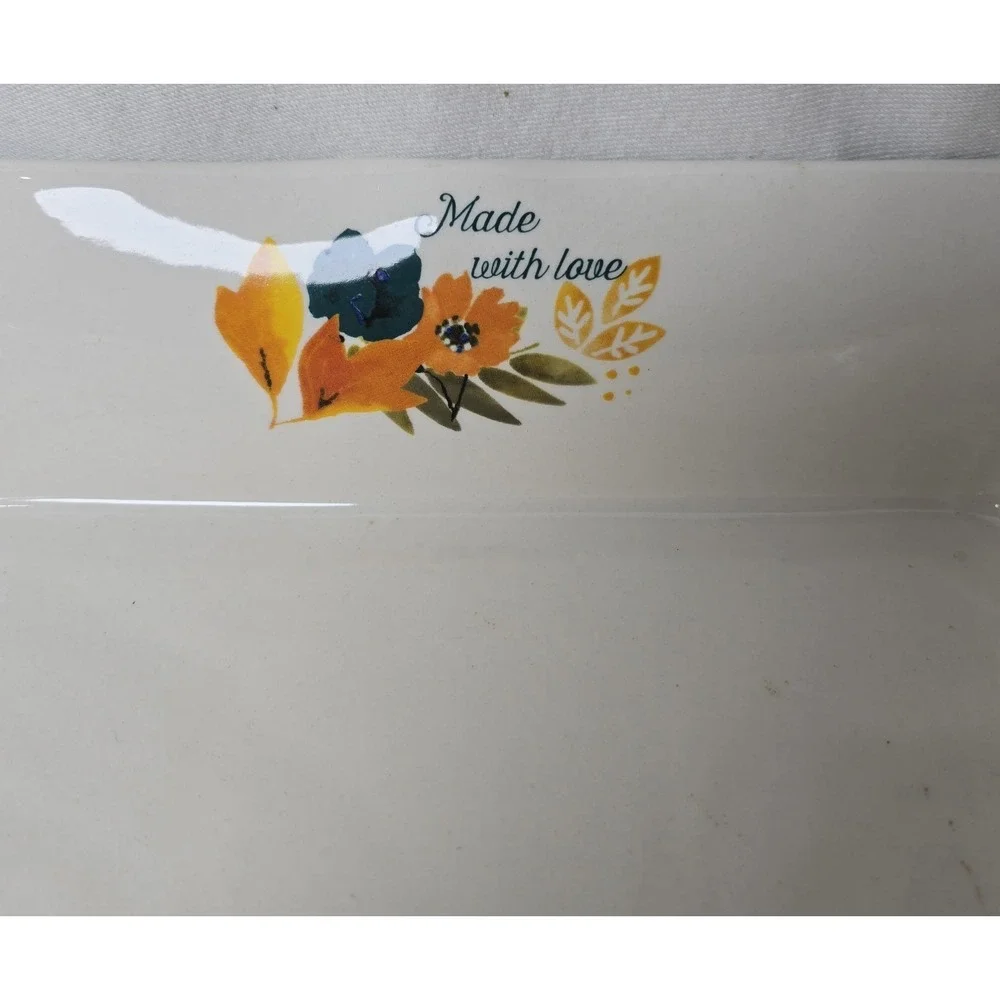 Pioneer Woman Baking Dish. Timeless Floral Green Scalloped Edge  12